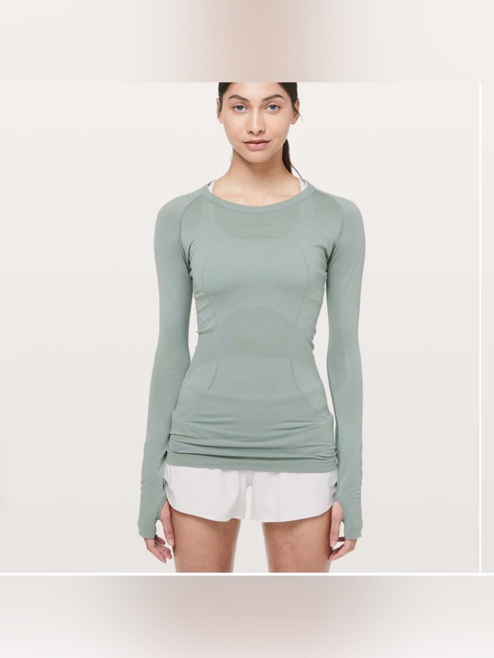 lululemon Swiftly Tech LS Crew Palm Court Size 8 NWT